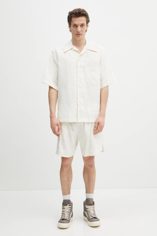 Košeľa Wales Bonner Highlife Bowling MS25SH08.VI02.0959 béžová