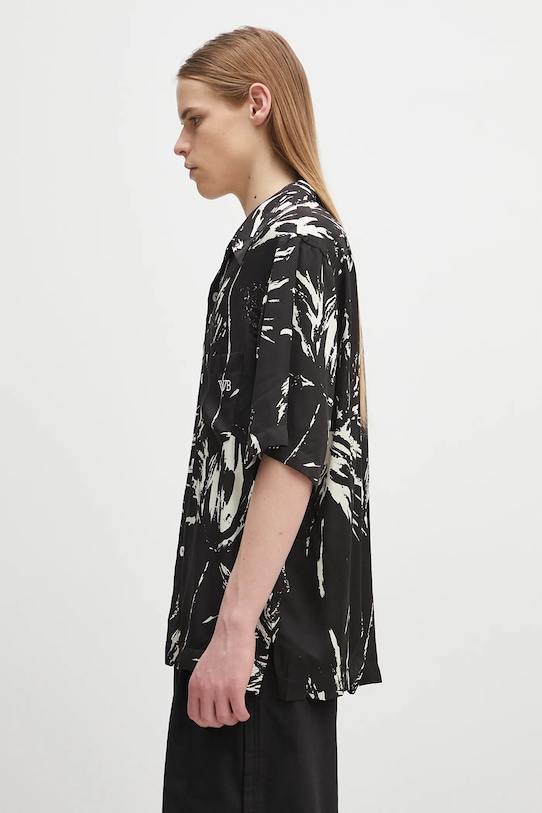 Košile Wales Bonner Highlife Bowling MS25SH08.VI05.9900 černá SS25