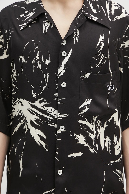 Wales Bonner koszula Highlife Bowling czarny MS25SH08.VI05.9900