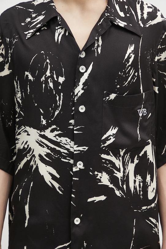 Wales Bonner koszula Highlife Bowling czarny MS25SH08.VI05.9900