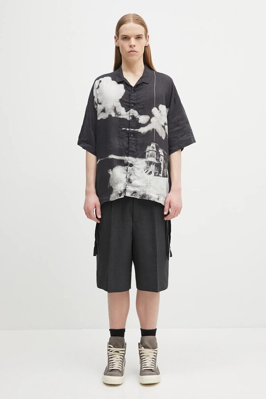 Undercover cămașă de in Shirt/blouse UC1E4401.1 negru