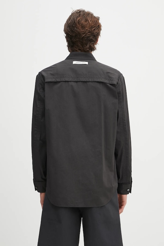 Ρούχα Βαμβακερό πουκάμισο Undercover Shirt/blouse UP1E4410 μαύρο