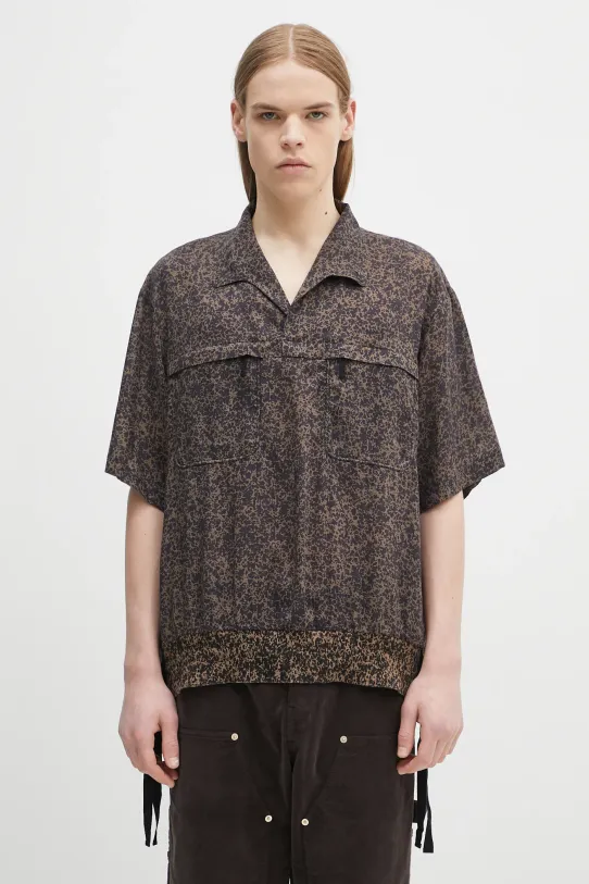Undercover shirt Shirt/blouse all-over print brown UC1E4405