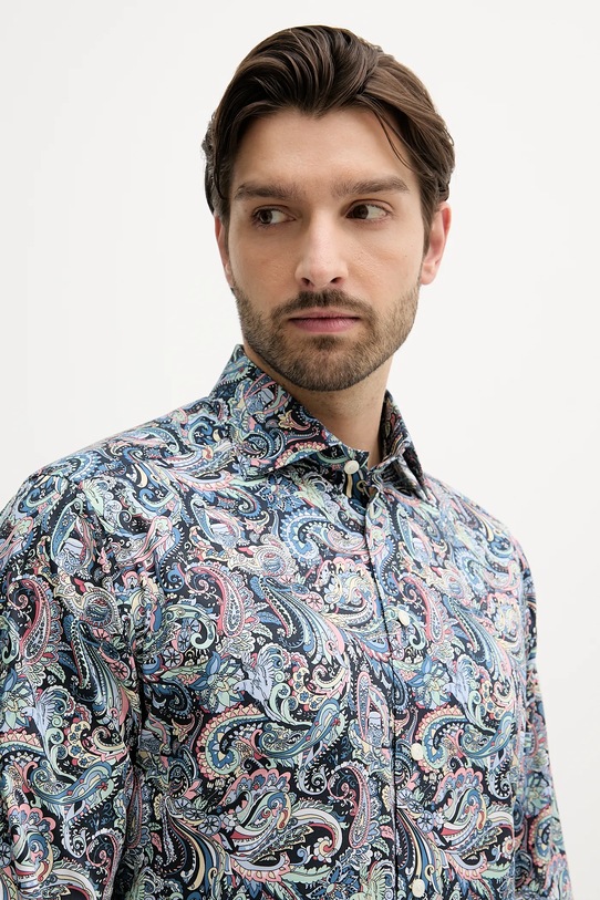 Eton koszula bawełniana granatowy 100013133