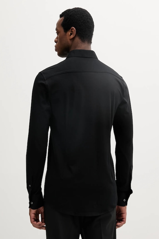 Ρούχα Πουκάμισο Eton 10001177618 μαύρο