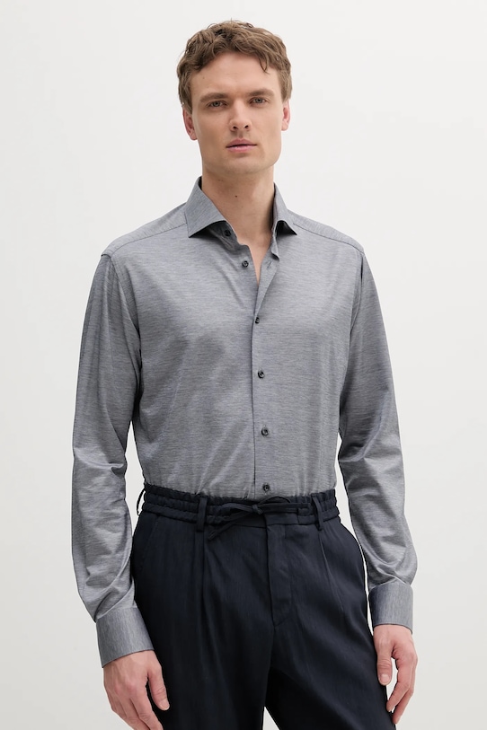 Eton koszula bawełniana bawełna szary 100013016