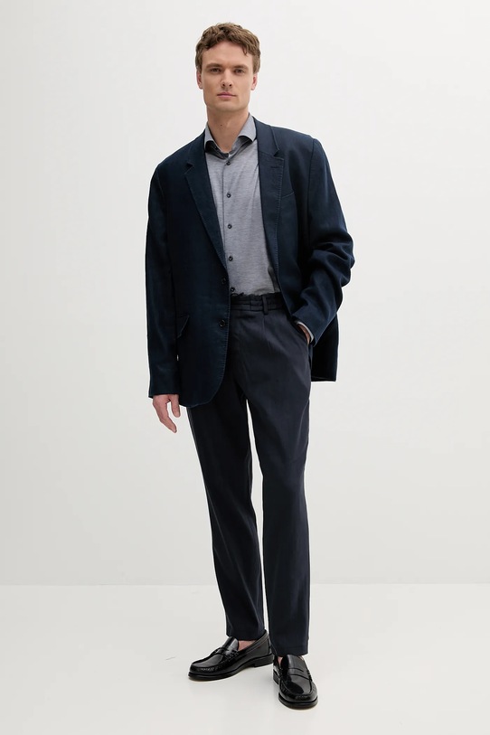 Eton koszula bawełniana 100013016 szary SS25