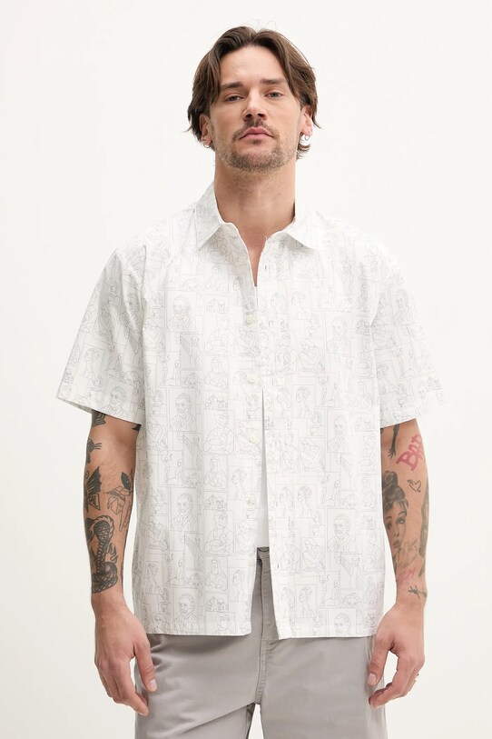 Resteröds cămașă din bumbac Ron Shirt scurt alb 10251.7410