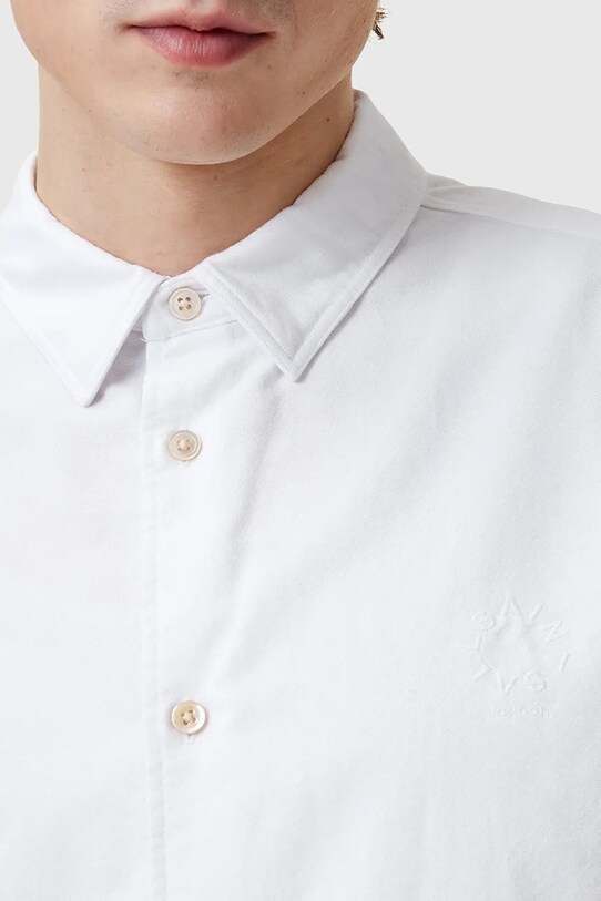 AllSaints camasa din bumbac HAVEN M123SC alb SS25