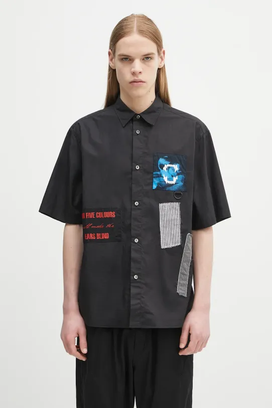Undercover shirt Shirt all-over print black UP1E4407.1