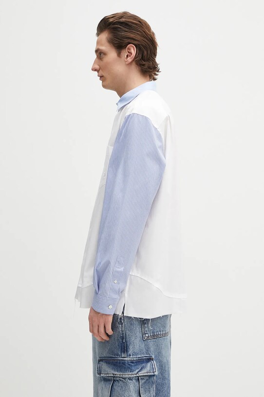 AMBUSH cămașă din bumbac Layered Shirt 12115296 alb SS25