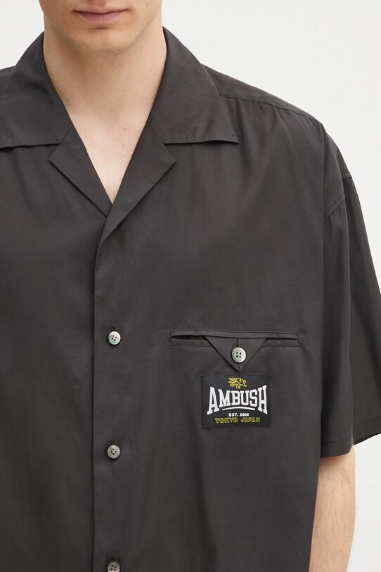 AMBUSH camicia S/S Satin Shirt nero 12115311