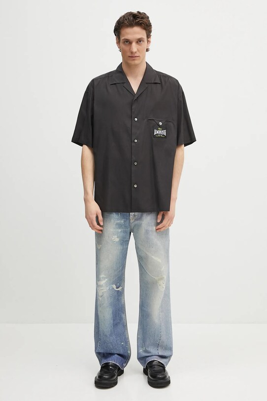 AMBUSH camicia S/S Satin Shirt 12115311 nero