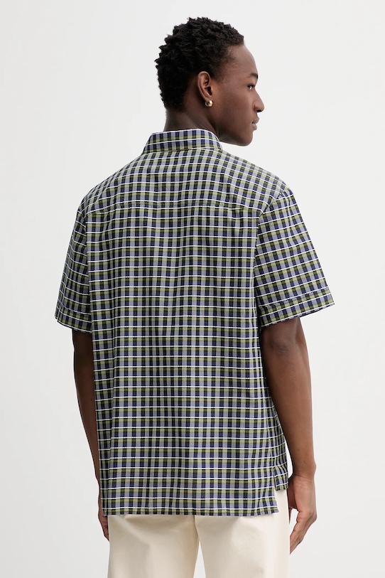 Odzież A.P.C. koszula bawełniana Chemisette Ross COHGA.H12541 granatowy