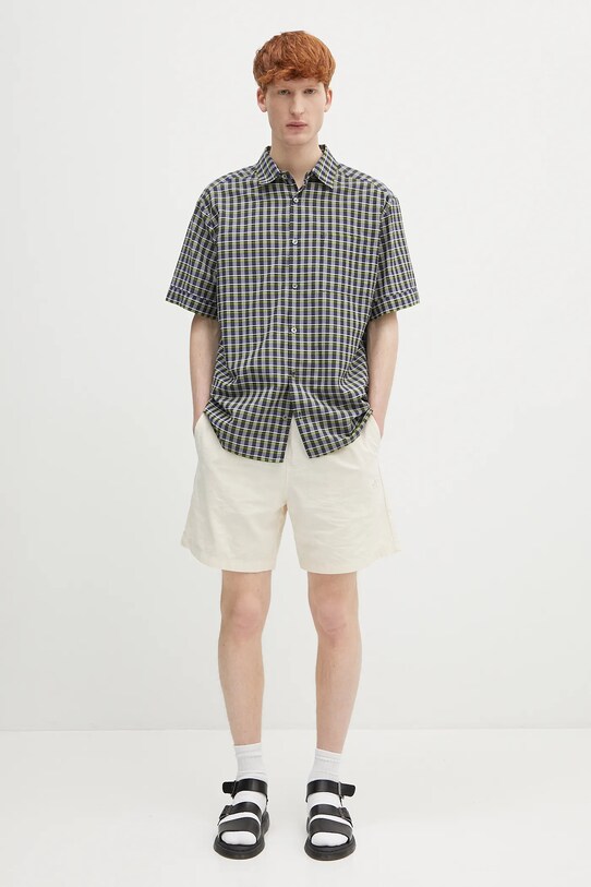 A.P.C. camicia in cotone Chemisette Ross COHGA.H12541 blu navy