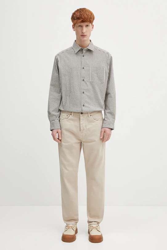 Памучна риза A.P.C. Surchemise Malo COHGG.H32023 бежов