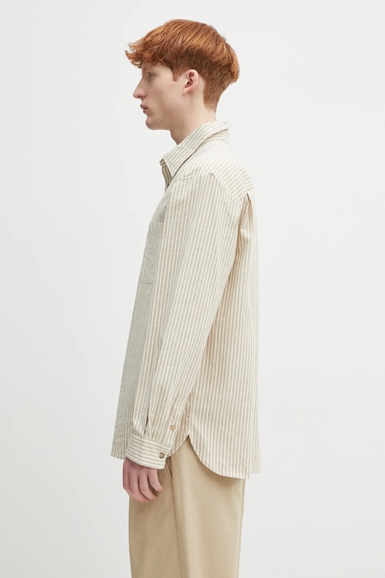 Бавовняна сорочка A.P.C. Surchemise Malo COHGG.H32023 бежевий SS25