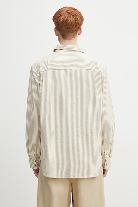 Odzież A.P.C. koszula bawełniana Surchemise Malo COHGG.H32023 beżowy