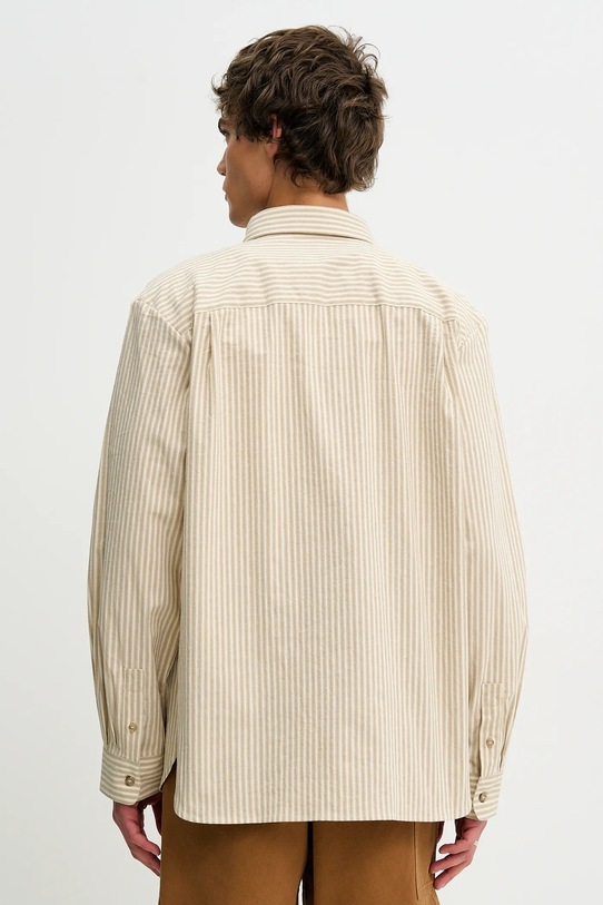 Ruházat A.P.C. pamut ing Surchemise Malo COHGG.H32023 bézs