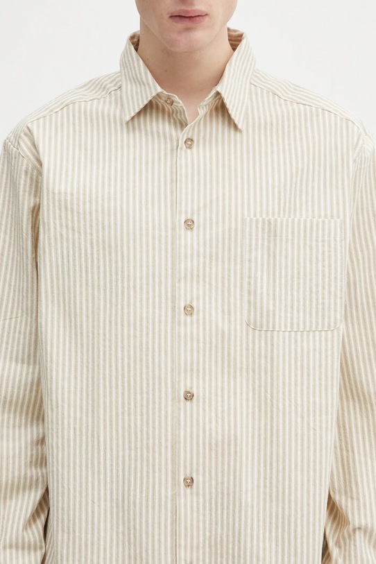 Бавовняна сорочка A.P.C. Surchemise Malo бежевий COHGG.H32023
