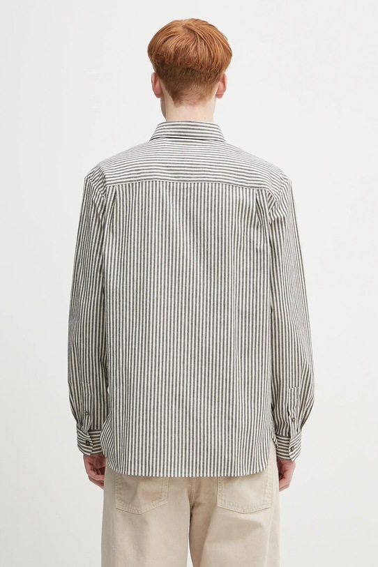 Odzież A.P.C. koszula bawełniana Surchemise Malo COHGG.H32023 czarny