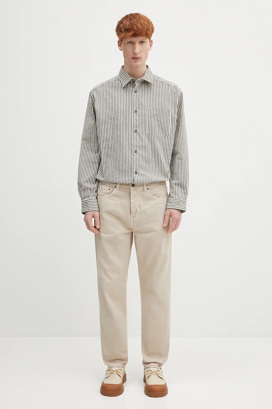 A.P.C. koszula bawełniana Surchemise Malo COHGG.H32023 czarny