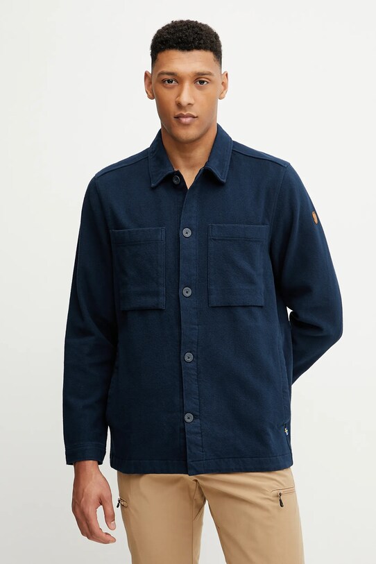 Fjallraven geacă cu aspect de cămașă Singi Flannel Overshirt M necaptusit bleumarin F12600226.555