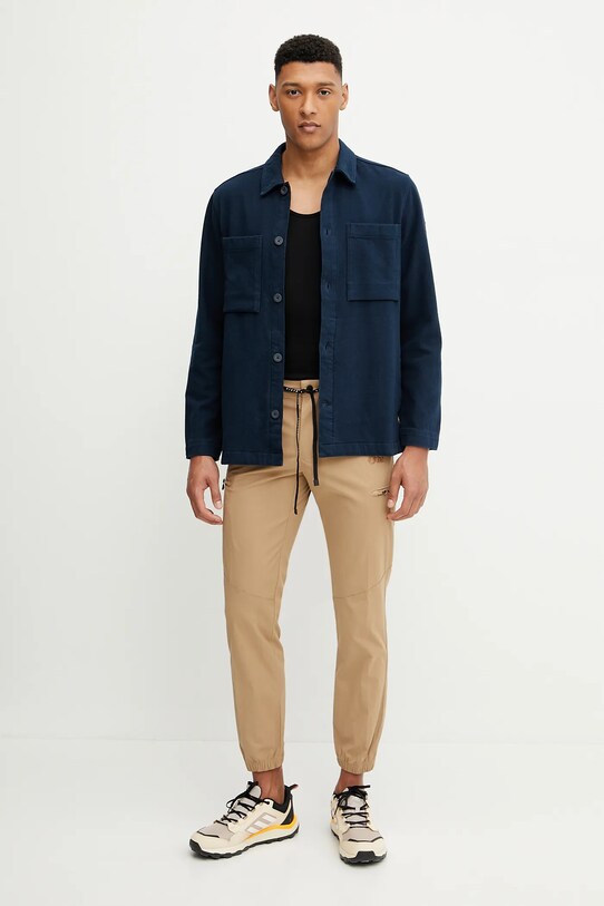 Fjallraven geacă cu aspect de cămașă Singi Flannel Overshirt M F12600226.555 bleumarin SS25