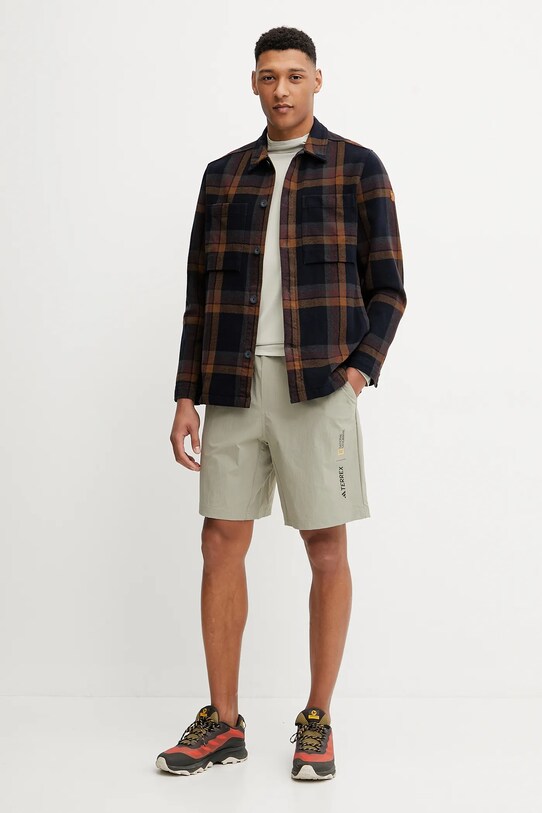 Košeľové sako Fjallraven Singi Flannel Overshirt M F12600226.555.265 tmavomodrá SS25