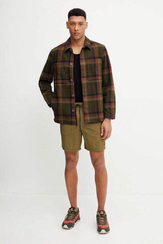Fjallraven jacheta de exterior Singi Flannel Overshirt M F12600226.662.555 verde SS25