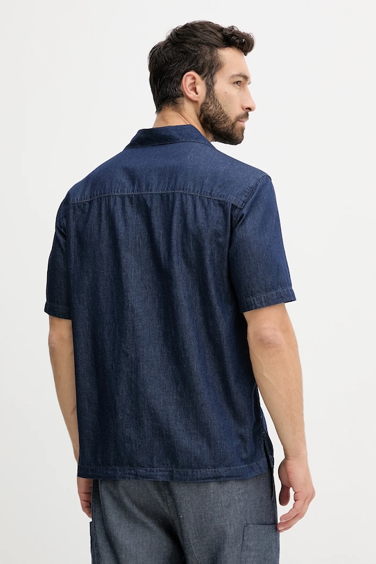 Odzież United Colors of Benetton koszula bawełniana 5DHJUQ05K granatowy