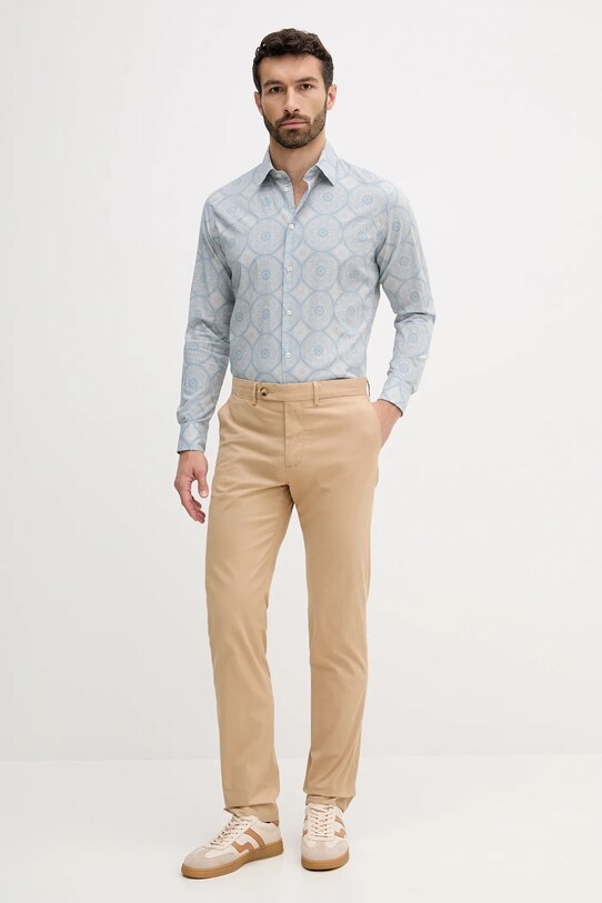 United Colors of Benetton cămașă din bumbac 5UBMUQ04A albastru SS25
