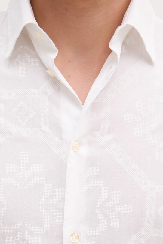 Бавовняна сорочка United Colors of Benetton 5UBMUQ05P білий