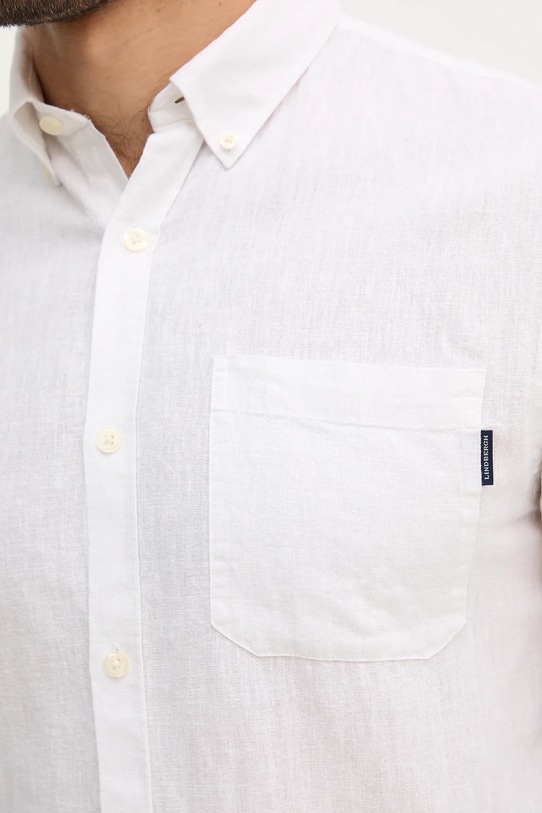 Πουκάμισο από λινό Lindbergh 30.220276 λευκό