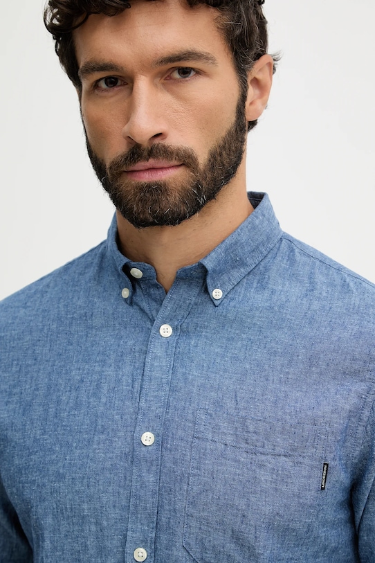 Lindbergh koszula lniana granatowy 30.220276