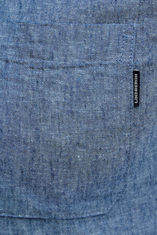 Lindbergh koszula lniana 30.220276 granatowy