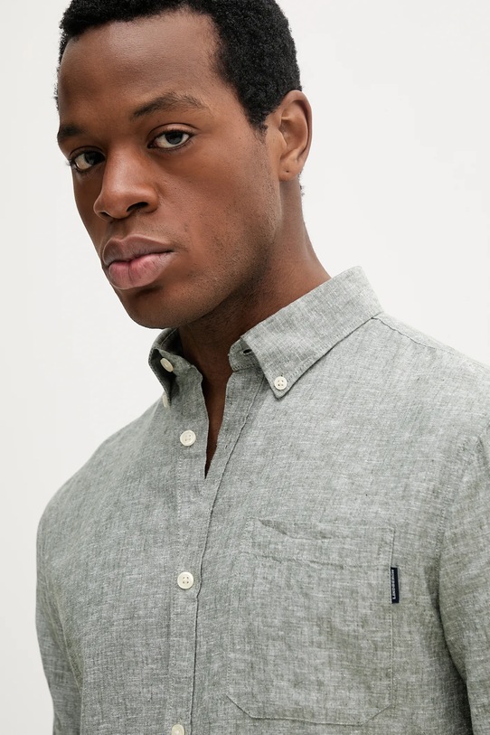 Ľanová košeľa Lindbergh zelená 30.220276