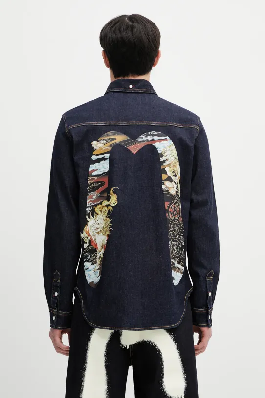 Джинсова сорочка Evisu Hakutaku Daicock Printed Denim LS