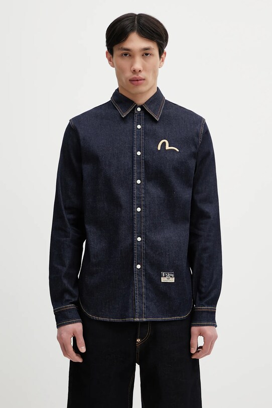 Одяг Джинсова сорочка Evisu Hakutaku Daicock Printed Denim LS 2ESHTM5DL1146 темно-синій