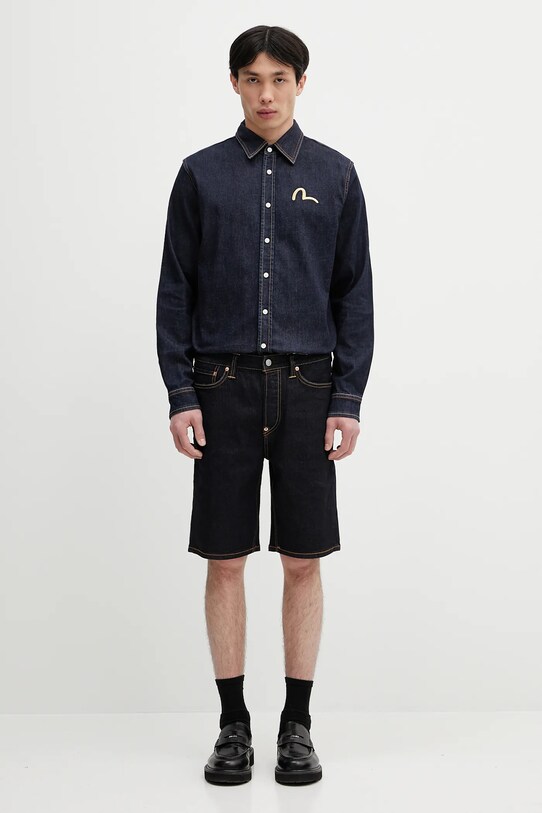 Джинсовая рубашка Evisu Hakutaku Daicock Printed Denim LS 2ESHTM5DL1146