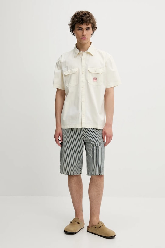 Levi's cămașă din bumbac SS DALTON WORKER WW 001TA bej SS25