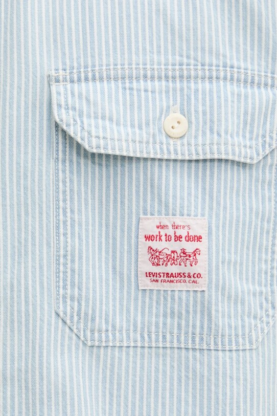 Levi's cămașă din bumbac SS DALTON WORKER WW 001TA albastru