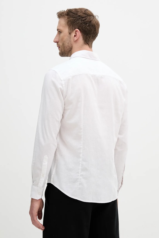 Oblečenie Ľanová košeľa Sisley 51FCSQ03G biela