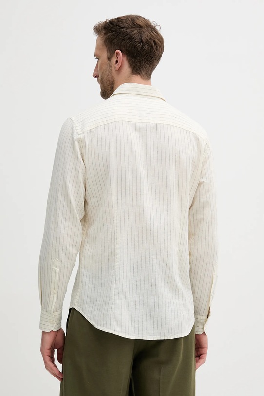 Oblečení Lněná košile Sisley 51FCSQ03G béžová