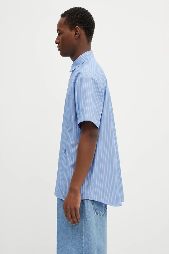 Βαμβακερό πουκάμισο Ader Error Apparel-Top BN42FYSH0202ST μπλε SS25