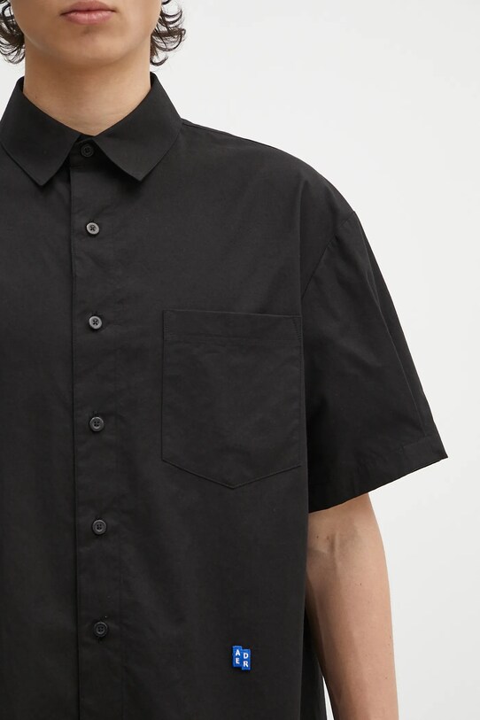 Ader Error cămașă din bumbac Apparel-Top negru BN42FYSH0202BK