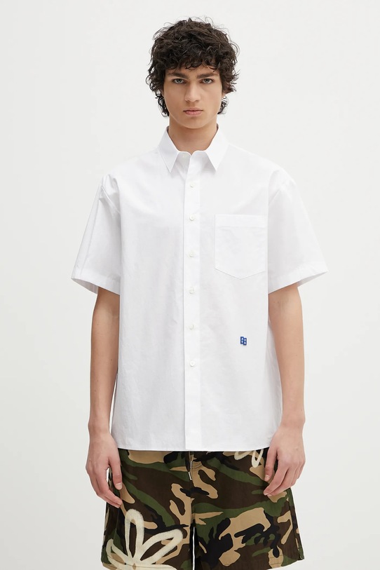 Ader Error cămașă din bumbac Apparel-Top uni alb BN42FYSH0202WH