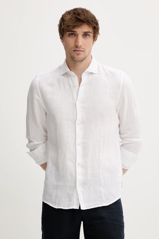 Marc O'Polo koszula lniana klasyczny biały 524742842460