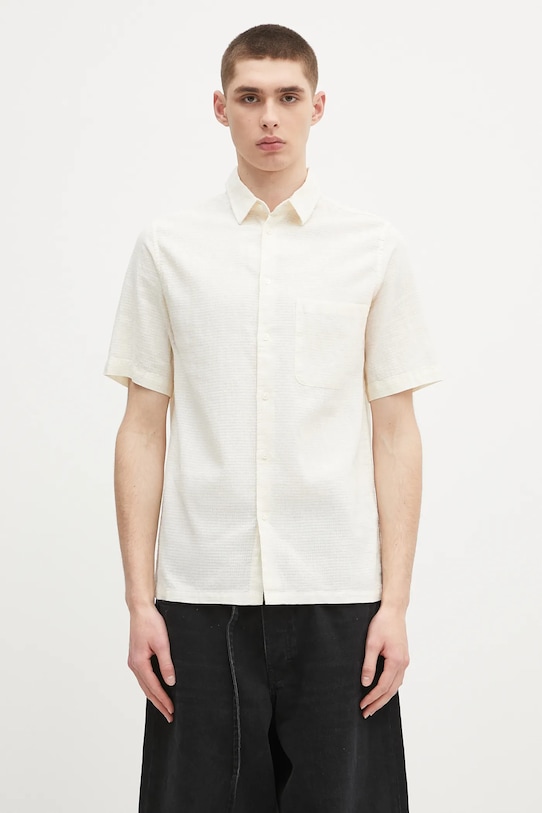 Льняная рубашка Samsoe Samsoe Sataro casual бежевый M25100063