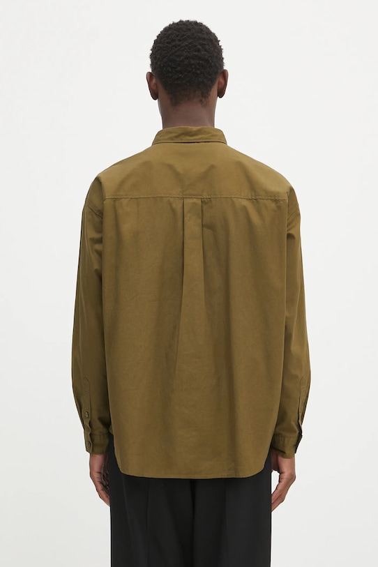 Clothing NEIGHBORHOOD cotton shirt Plain Shirt Ls 242SPNH.SHM02 green